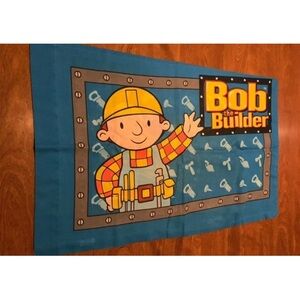Vintage Bob The Builder One Standard Pillowcase Y2K Dan River Double-Sided